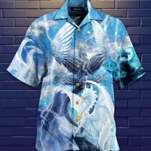 Icy Dragons Hawaiian Shirt For Men Women  - Thelegend59
