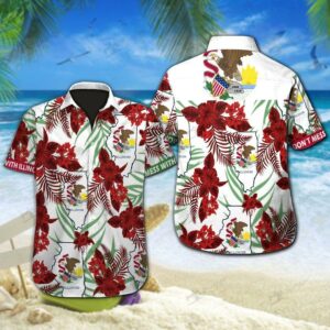Illinois Hawaiian Shirt For Men Women  - Thelegend59