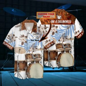 I'M A Drumer Hawaiian Shirt - Personalized Name 3D Hawaiian - For Men And Women - Kids  - Thelegend59