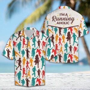 Im A Running Aholic Colorful Amazing Design Hawaiian Shirt For Men Women  - Thelegend59