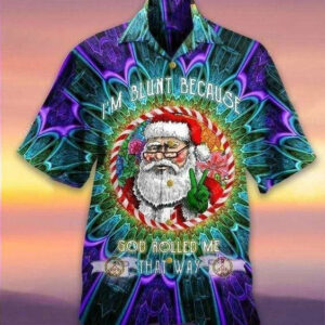 I'M Blunt Because God Rolled Me That Way Santa Hawaiian Shirt - For Men And Women - Kids  - Thelegend59