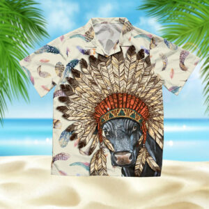 Indian Cattle Pattern Hawaiian Shirt - For Men And Women - Kids  - Thelegend59