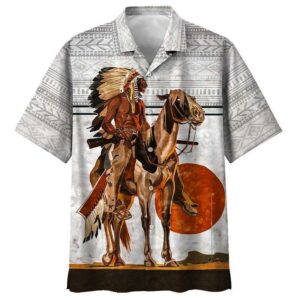 Indigenous White Awesome Design Unisex Hawaiian Shirt  - Thelegend59