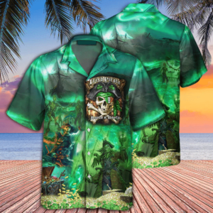 Irish Pirate Booze And Booty Hawaiian Shirt - For Men And Women - Kids  - Thelegend59