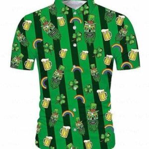Irish Pride Happy St. Patrick'S Day Happy Skull Hawaiian Aloha Hawaiian Shirtss  - Thelegend59