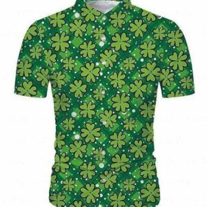 Irish Pride Happy St. Patricks Day Shamrock Pattern Hawaiian Aloha Hawaiian Shirtss  - Thelegend59