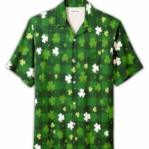 Irish Pride Happy St. Patricks Day Shamrock Tartan Hawaiian Aloha Hawaiian Shirtss  - Thelegend59