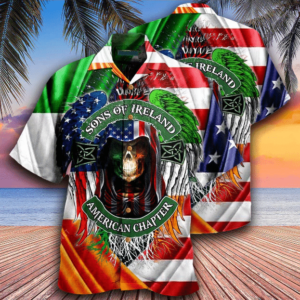 Irish Son Of Ireland American Chapter Saint Patricks Day Hawaiian Shirt - For Men And Women - Kids  - Thelegend59