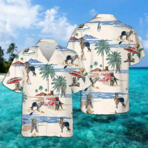 Irish Wolfhound Summer Beach Hawaiian Shirt - For Men And Women - Kids  - Thelegend59