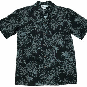 Island Darkness Black Hawaiian Shirt Made In Hawaii - Summer Hawaiian Shirts - Beach Hawaiian Shirtss  - Thelegend59