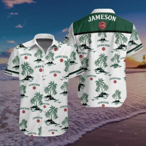 Jameson Tropical Pattern Hawaiian Graphic Print Short Sleeve  - Thelegend59