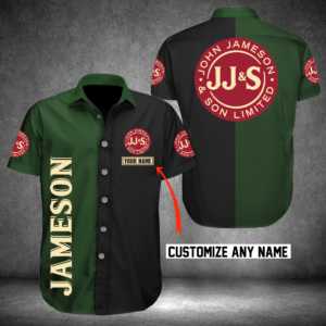 Jameson Whiskey Custom Name 2 Hawaiian Graphic Print Short Sleeve  - Thelegend59