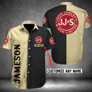 Jameson Whiskey Custom Name 3 Hawaiian Graphic Print Short Sleeve  - Thelegend59