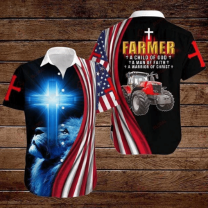 Jeep Farmer A Warrior Of Christ Lion God Hawaiian Shirt - For Men And Women - Kids  - Thelegend59