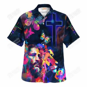 Jesus And Lion Colorful Hawaiian Shirt - For Men And Women - Kids  - Thelegend59