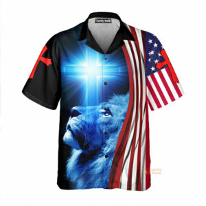 Jesus Because Of Him Heaven Knows My Name American Flag Hawaiian Shirt - For Men And Women - Kids  - Thelegend59
