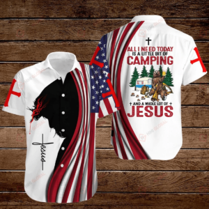 Jesus Camping Hawaiian Shirt - For Men And Women - Kids  - Thelegend59