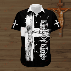 Jesus Christ King Of Kings Christian Cross Bible Hawaiian Shirt - For Men And Women - Kids  - Thelegend59
