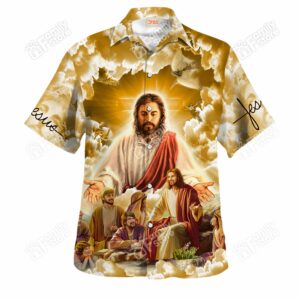Jesus In The Heaven Hawaiian Shirt - For Men And Women - Kids  - Thelegend59