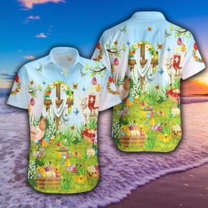 Jesus Is Risen Happy Easter Hawaiian Aloha Hawaiian Shirtss  - Thelegend59