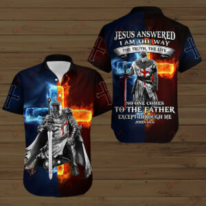 Jesus The Truth The Life Knight Templar Christian Hawaiian Shirts - For Men And Women - Kids  - Thelegend59