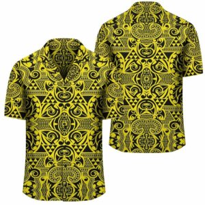 Kakau Turtle Yellow Hawaiian Shirt  - Thelegend59