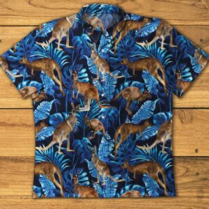 Kangaroo Tropical Hawaiian Aloha Hawaiian Shirtss  - Thelegend59