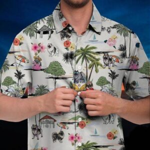 Keeshond Hawaiian Shirt Hawaii Beach Retro  - Thelegend59