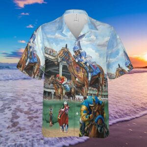 Kentucky Horse Racing Unisex Hawaiian Shirts  - Thelegend59