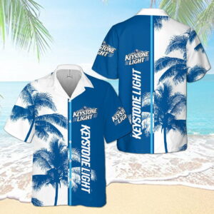 Keystone Light Tree All Over Print 3D Aloha Summer Beach Hawaiian Shirt  - Thelegend59