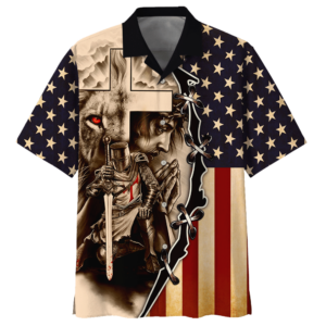 Knight Templar Black High Quality Unisex Hawaiian Shirt  - Thelegend59