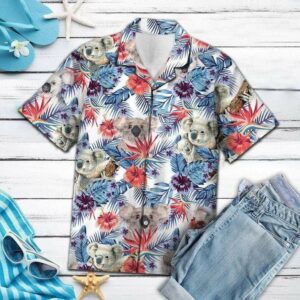 Koala Tropical Summer Hawaiian Aloha Hawaiian Shirtss  - Thelegend59