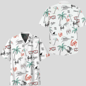 Ko?N Music Band - Ko?N Aloha Hawaiian Graphic Print Short Sleeve  - Thelegend59