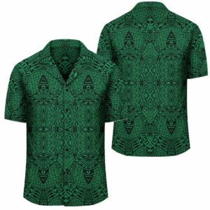 Lauhala Mix Green Hawaiian Shirt  - Thelegend59