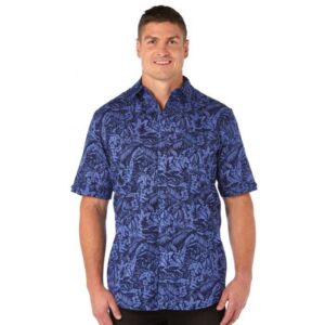 Leaves Blue Awesome Design Hawaiian Shirt  - Thelegend59