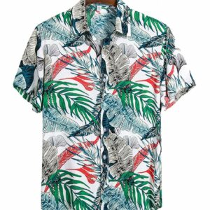 Leaves White High Quality Hawaiian Shirt  - Thelegend59