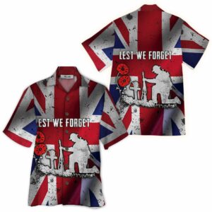 Lest We Forget Colorful Unique Design Unisex Hawaiian Shirt  - Thelegend59