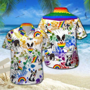 Lgbt Boston Terrier Hawaiian Shirt - Pride Hawaiian Shirt - For Men And Women - Kids  - Thelegend59