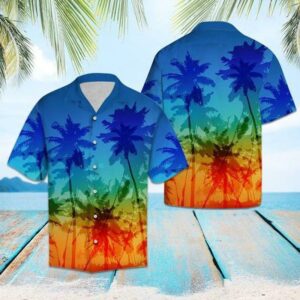 Lgbt Coconut Palm Colorful Amazing Design Unisex Hawaiian Shirt  - Thelegend59