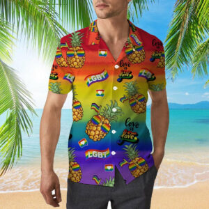 Lgbt Pride Hawaiian Shirts - Pineapple Pride Hawaiian Shirt - For Men And Women - Kids  - Thelegend59