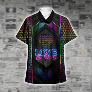 Lgbt Pride Love Is Love Neon Hawaiian Shirts Aloha For Summer - For Men And Women - Kids  - Thelegend59