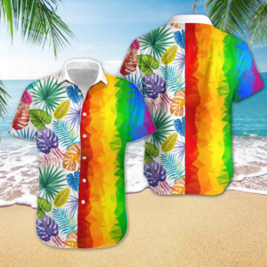 Lgbt Summer Vacation Hawaiian Shirt - Lgbt Low Poly Hawaiian Shirt - For Men And Women - Kids  - Thelegend59
