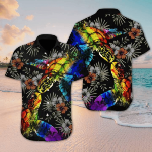 Lgbt Turtle Flower Hawaiian Shirts Aloha Hawaiian Shirt Aloha Hawaiian Shirts For Summer - For Men And Women - Kids  - Thelegend59