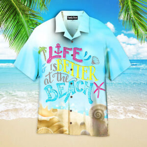 Life Is Better At The Beach Aloha Hawaiian Shirts Pn303046Lb - For Men And Women - Kids  - Thelegend59