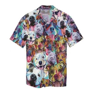 Life Is Better With A Pitbull Multicolor Best Design Hawaiian Shirt  - Thelegend59