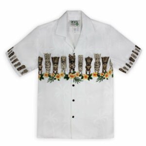 Liki Lucky Tiki White Awesome Design Hawaiian Shirt  - Thelegend59