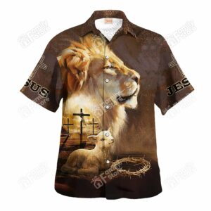 Lion And Goat Hawaiian Shirt - For Men And Women - Kids  - Thelegend59