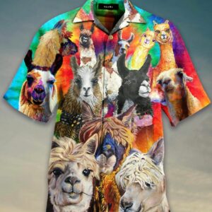 Llama Multicolor Amazing Design Hawaiian Shirt  - Thelegend59