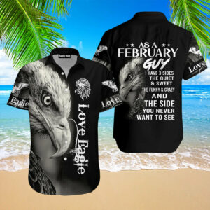Love Eagle As A February Guy Aloha Hawaiian Shirts Pn303077Lb - For Men And Women - Kids  - Thelegend59