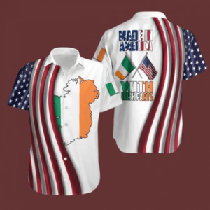 Made In America With Irish Parts Happy St. Patricks Day Hawaiian Aloha Hawaiian Shirtss  - Thelegend59